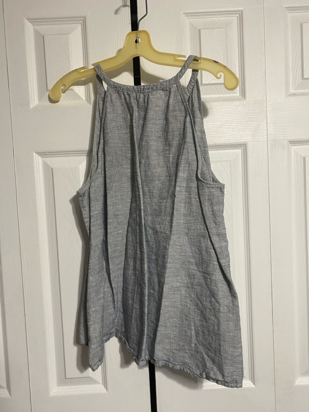 GAP gray linen cotton tank top shirt size LARGE - Picture 5 of 9